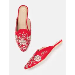 House of Pataudi Women Embellished Ethnic Mules-picture-33