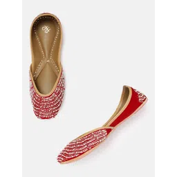 House of Pataudi Women Ethnic Embellished Mojaris-picture-16