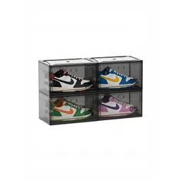 HOUSE OF QUIRK Black 4 Pieces Super Strong Magnetic Door Shoes Organisers-picture-38