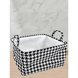 HOUSE OF QUIRK Black & White Printed Multi-Utility Laundry Storage Organisers-picture-40