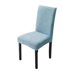 HOUSE OF QUIRK Blue Stretchable Chair Cover-picture-41
