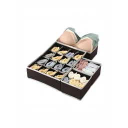 HOUSE OF QUIRK Brown Set of 4 Regular Drawer Organiser Organisers-picture-40