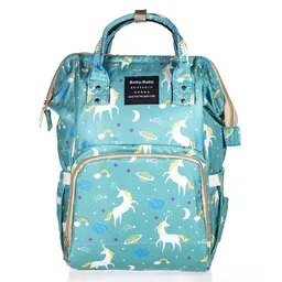 House of Quirk Diaper Bag Maternity Backpack Unicorn Print - Green-picture-21
