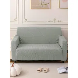 House of Quirk Grey Self Design Jacquard Soft Touching 3 Seater Sofa Cover-picture-19