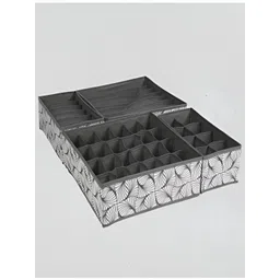 HOUSE OF QUIRK Grey Set of 4 Regular Drawer Organiser Organisers image 3