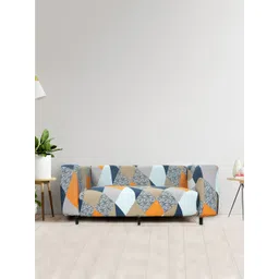 HOUSE OF QUIRK Multicoloured 3-Seater Stretchable Non-Slip Sofa Slipcover-picture-40