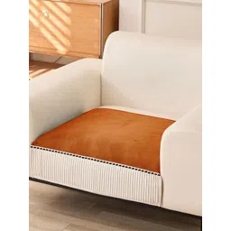 HOUSE OF QUIRK One Seater Leaf Pattern Chenille Fabric Stretch Seat Sofa Mat-picture-40