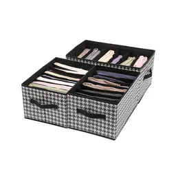 House of Quirk Set of 3 Wardrobe Baby Clothes Organizer with Handle Closet Drawer Organizers for T-shirt Sweater Kids Clothes 6+7+9 Grids- Black-picture-23