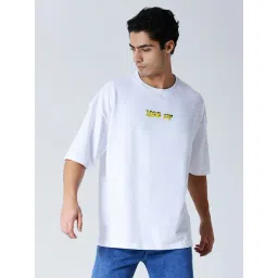 House Of RS White Oversized Fit Printed Oversized T-Shirt-picture-19