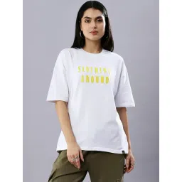 House Of RS White Printed Oversized T-Shirt-picture-29