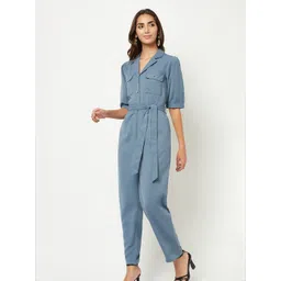 HOUSE OF S Blue Basic Jumpsuit image 5