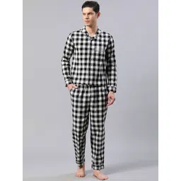 HOUSE OF S Men Checked Night Suit-picture-21