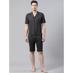 HOUSE OF S Men Lapel Collar Night Suit-picture-22