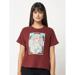 HOUSE OF S Women Graphic Printed Cotton T-shirt-picture-21