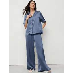 HOUSE OF S Women Short Sleeve Loungewear Shirt With Trouser Co-Ords-picture-34