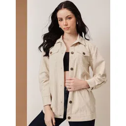 HOUSE OF S Women Spread Collar Striped Lightweight Tailored Jacket-picture-24