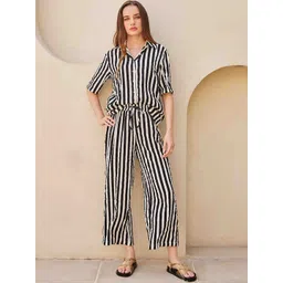House of Sal Mala Striped Shirt & Trousers Co-Ords Set-picture-12
