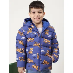 HOUSE OF VEDAS Boys Lightweight Puffer Jacket with Patchwork-picture-28