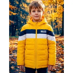 HOUSE OF VEDAS Boys Typography Colourblocked Lightweight Puffer Jacket-picture-21