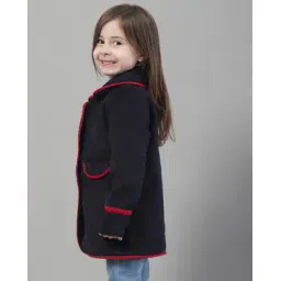 house of vedas Button-Closure Blazer with Contrast Taping-picture-22