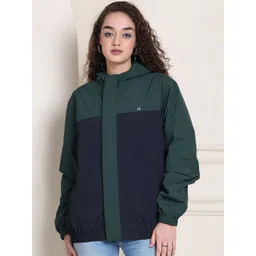 HOUSE OF VEDAS Color Blocked Waterproof Hooded Rain Jacket-picture-31