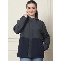 HOUSE OF VEDAS Color Blocked Waterproof Hooded Rain Jacket-picture-40