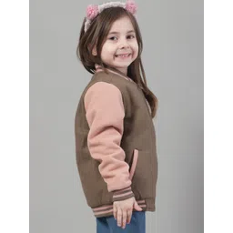 HOUSE OF VEDAS Girls Lightweight Bomber Jacket With Patchwork-picture-39