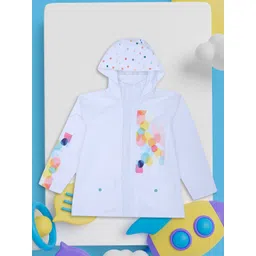 HOUSE OF VEDAS Unisex Kids Printed Windcheater Water Resistant Hooded Sports Jacket-picture-18