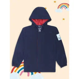 HOUSE OF VEDAS Unisex Kids Windcheater and Water Resistant Outdoor Sporty Jacket with Embroidered-picture-25