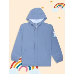 HOUSE OF VEDAS Unisex Kids Windcheater and Water Resistant Outdoor Sporty Jacket with Embroidered-picture-28