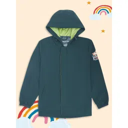 HOUSE OF VEDAS Unisex Kids Windcheater and Water Resistant Outdoor Sporty Jacket with Embroidered-picture-19