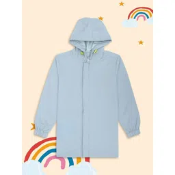 HOUSE OF VEDAS Unisex Kids Windcheater Water Resistant Hooded Sports Jacket-picture-10
