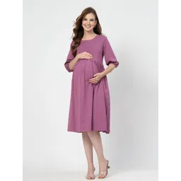 House Of Zelena Women Round Neck Fit & Flare Dress-picture-51