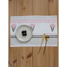 House This 6-Pcs Pink & White Printed Table Placemats-image-37