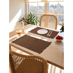 House This Amodini 2 Pieces Brown Pure Cotton Table Placemats-image-24