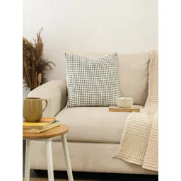 House This Blue & Beige Set of 2 Checked Square Cushion Covers-picture-25