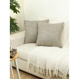 House This Chevron Black 2 Pieces Abstract Cotton Square Cushion Covers-image-16