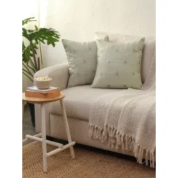 House This Chhatra Woven Grey Cotton Cushion Covers - Set of 2-picture-21