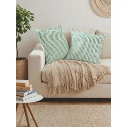 House This Green Checks Cushion Covers-picture-18
