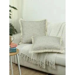 House This Grey Set of 2 Abstract Rectangle Cushion Covers-image-10