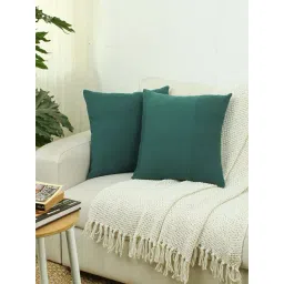 House This Herringbone Green Cotton Cushion Covers - Set of 2-picture-24
