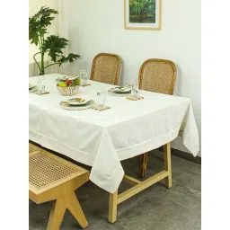 House This Herringbone White Cotton Table Cover-picture-10