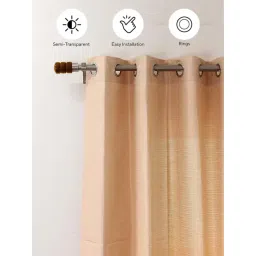 House This Kaveri Rose Gold Polyester 9ft Long Door Curtain image 5