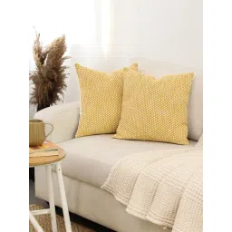 House This Vindhya Yellow Cotton Cushion Covers & Cushion Fillers - Set of 4-picture-13