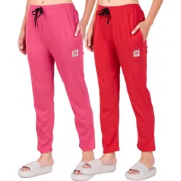 houseofcommon Pack of 2 Women Solid Multicolor Track Pants-picture-26