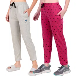 houseofcommon Pack of 2 Women Solid Multicolor Track Pants-picture-29