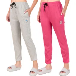 houseofcommon Pack of 2 Women Solid Multicolor Track Pants-picture-31