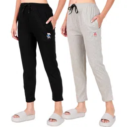 houseofcommon Pack of 2 Women Solid Multicolor Track Pants-picture-34