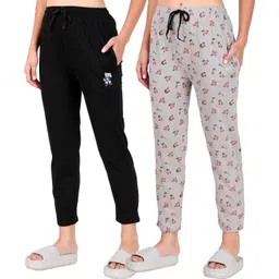 houseofcommon Pack of 2 Women Solid Multicolor Track Pants-picture-22