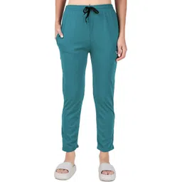 houseofcommon Women Solid Blue Track Pants-picture-18